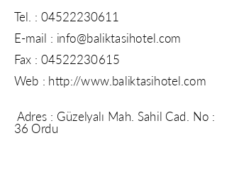 Balkta Hotel iletiim bilgileri